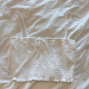 Wilfred Ivory Smocked Top